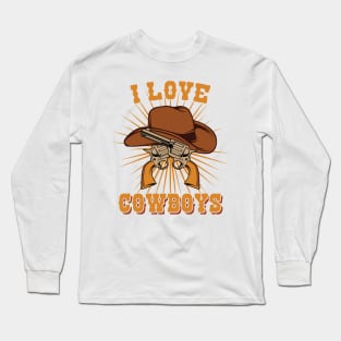 I Love Cowboys v6 Long Sleeve T-Shirt